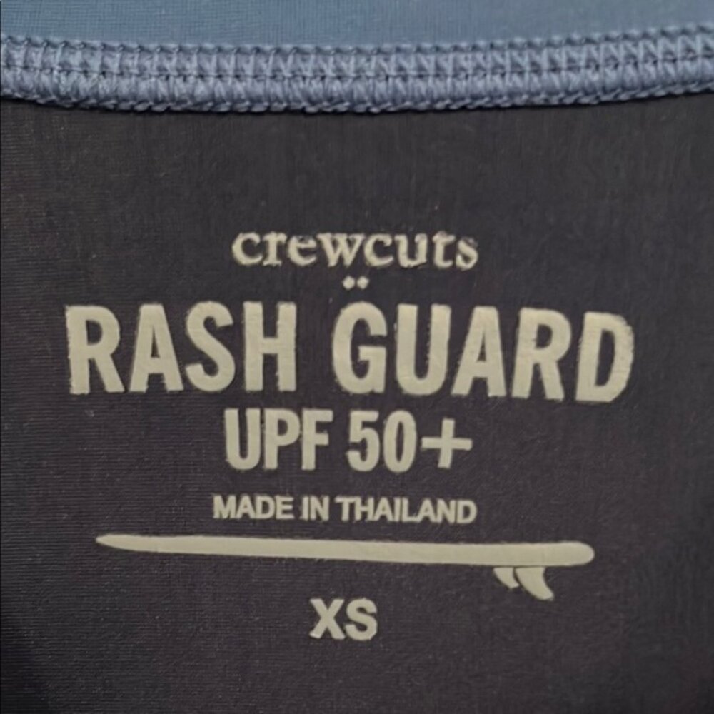 Crewcuts Blue Rashguard with Raglan Sleeves